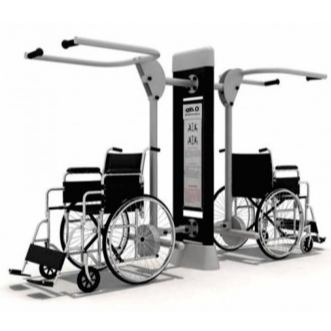 EXERCISER INCLUDING DOUBLE ARM PRESS